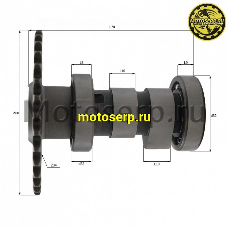 Купить  Распредвал 139QMB R50, Storm, Basic и др. (шт) (R1 (ML 1932 (Дан купить с доставкой по Москве и России, цена, технические характеристики, комплектация фото  - motoserp.ru