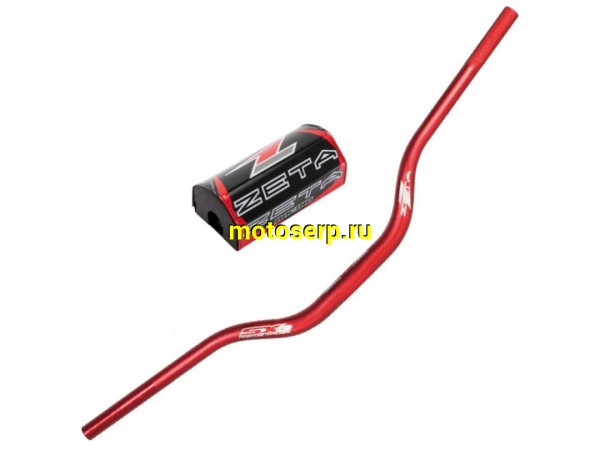 Купить  Руль кроссовый ZETA SX-3 MX-123 28,6 мм (806 х 98 мм) красный (ZE06-1233) (шт) (SM 942-3012 купить с доставкой по Москве и России, цена, технические характеристики, комплектация фото  - motoserp.ru