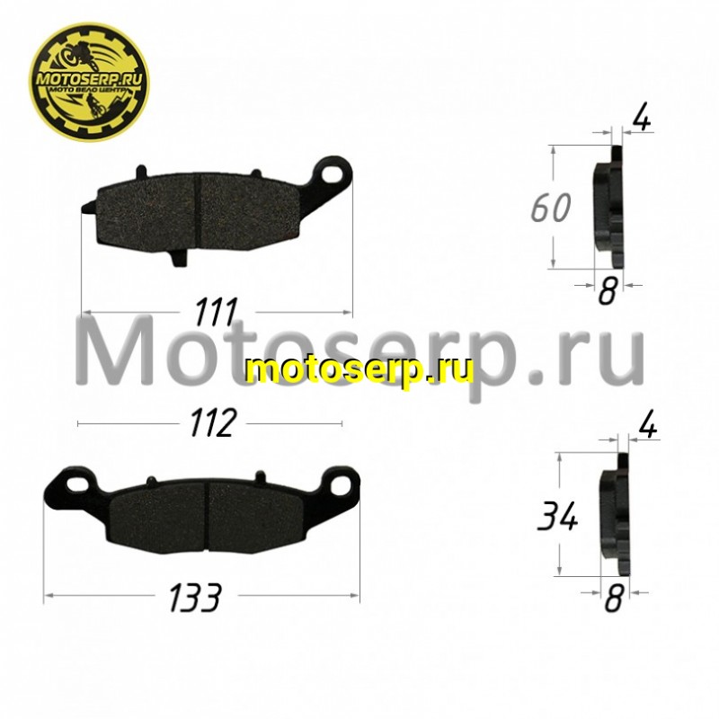 Купить  Колодки тормозные диск CF 650NK (пер) правая пара, E-464 аналог VD 352JL 00385 VESRAH, EBC FA229HH (зад) (комп) (MP A000-0801B0 купить с доставкой по Москве и России, цена, технические характеристики, комплектация фото  - motoserp.ru