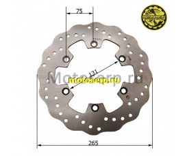 Диск тормозной передний (265x131) (отв:6x75) TTR250-2, TTR250Rb, XR250w, YD250GY (шт) (0