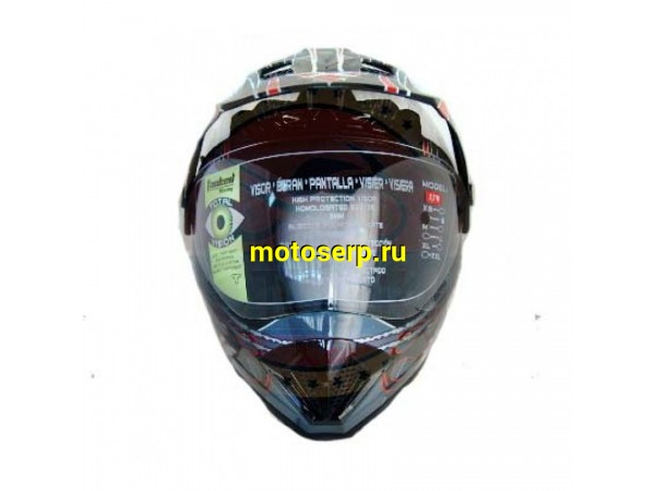 Купить  ====Шлем Кросс TANKED X-370 со стеклом (шт.) (MM 89632 купить с доставкой по Москве и России, цена, технические характеристики, комплектация фото  - motoserp.ru