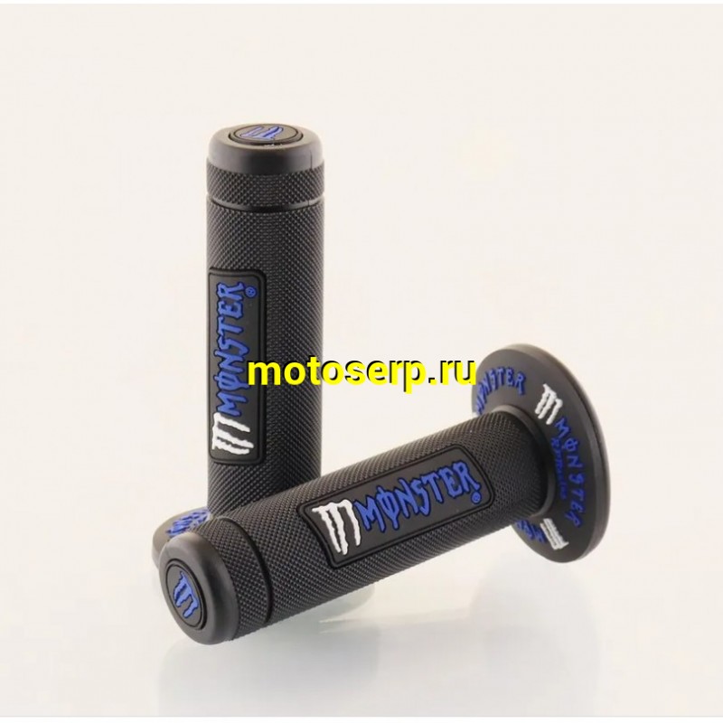 Купить  Ручки руля (грипсы) Кросс Monster (чёрно- синие) (пара) (ML 5543  купить с доставкой по Москве и России, цена, технические характеристики, комплектация фото  - motoserp.ru