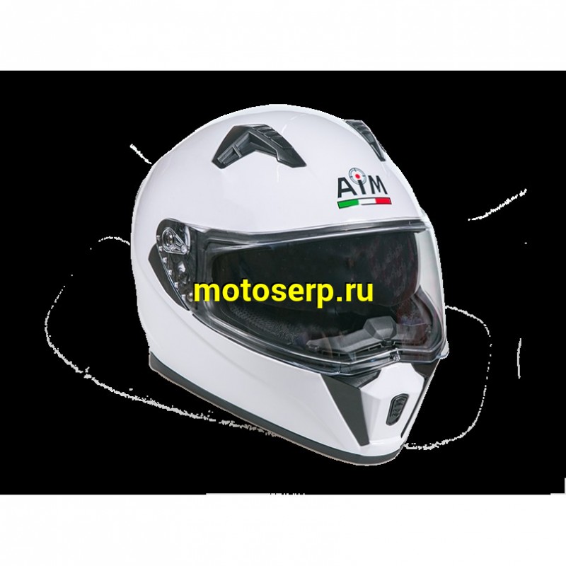 Купить  Шлем закрытый AiM JK320 White Glossy M (шт) (AIM 320-007-M купить с доставкой по Москве и России, цена, технические характеристики, комплектация фото  - motoserp.ru