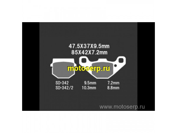Купить  Тормозные колодки VD 342JL 21078 VESRAH дисковые JP (компл) (MRM купить с доставкой по Москве и России, цена, технические характеристики, комплектация фото  - motoserp.ru
