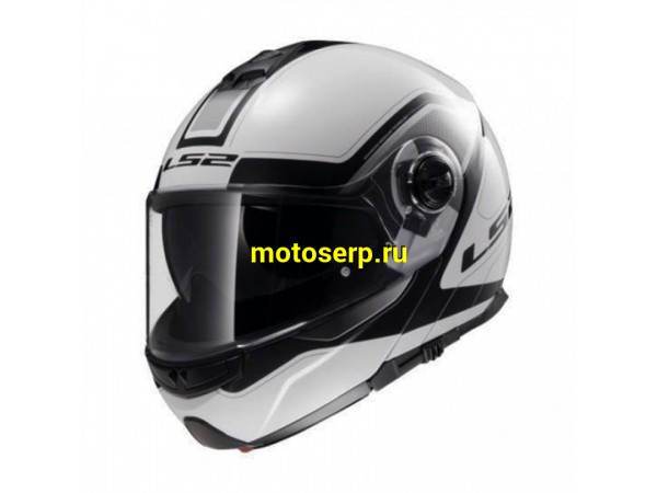Купить  ====Шлем трансформер (модуляр) LS2 FF386 MERCURY WHITE-BLACK с встроенными очками (шт) (LS2 купить с доставкой по Москве и России, цена, технические характеристики, комплектация фото  - motoserp.ru