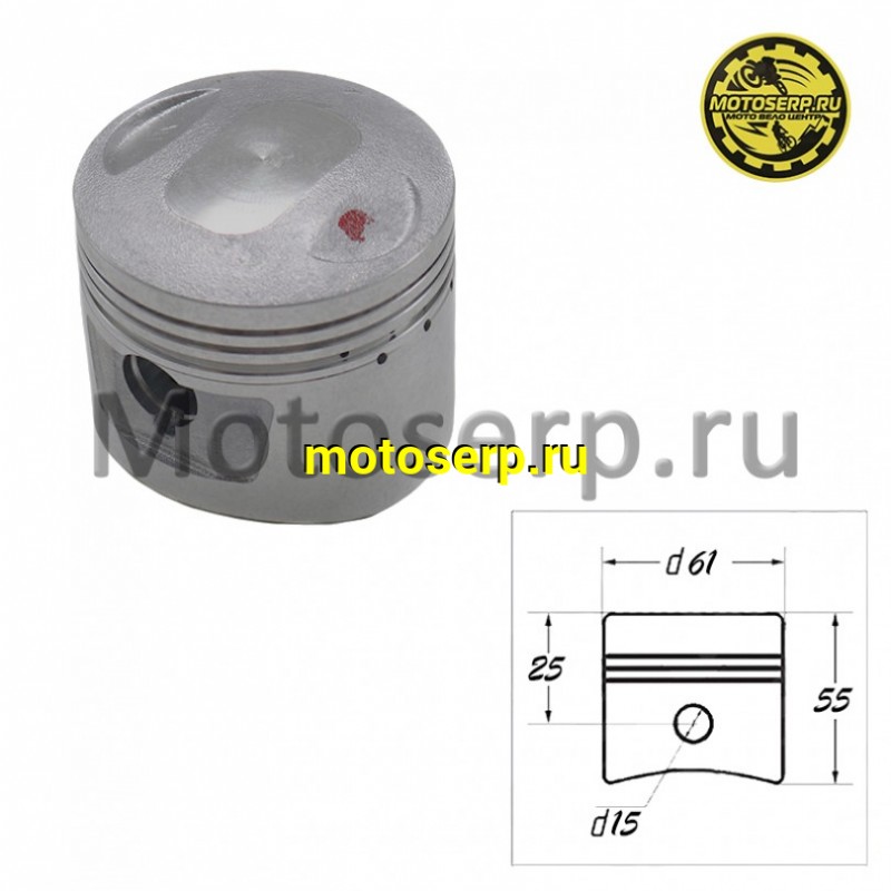 Купить  Поршень 161FMJ (CB150D) .STD D61; р-15;  "TNT" (шт) (ML 6875 (Мир 36708 купить с доставкой по Москве и России, цена, технические характеристики, комплектация фото  - motoserp.ru