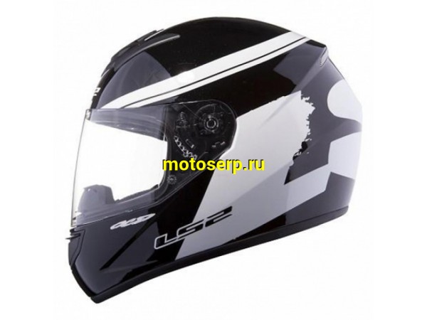 Купить  ====Шлем закрытый  LS2 FF351  BLACK WHITE интеграл (шт) (LS2 купить с доставкой по Москве и России, цена, технические характеристики, комплектация фото  - motoserp.ru