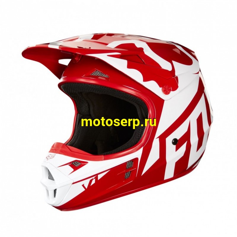 Купить  ====Шлем Кросс Fox V1 Race Helmet Red XS 53-54cm (19532-003-XS) 1450гр (шт) (Fox Н48468 купить с доставкой по Москве и России, цена, технические характеристики, комплектация фото  - motoserp.ru