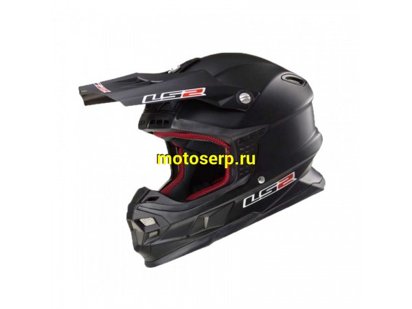 Купить  ====Шлем Кросс LS2 MX456 SINGLE  MONO MATT BLACK M (шт) (0 купить с доставкой по Москве и России, цена, технические характеристики, комплектация фото  - motoserp.ru
