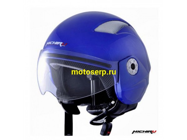 Купить  Шлем открытый байк со стеклом MICHIRU MO 130 blue  MICHIRU (M) (шт) (0 купить с доставкой по Москве и России, цена, технические характеристики, комплектация фото  - motoserp.ru