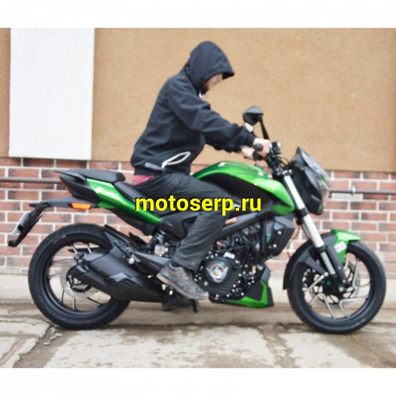 Купить  ====Мотоцикл BAJAJ Dominar 400 UG (Доминар 400) GREEN - зеленый 390cc; ABS; 6 ск; 39.9л/с, двигатель КТМ DUKE; (шт) купить с доставкой по Москве и России, цена, технические характеристики, комплектация фото  - motoserp.ru