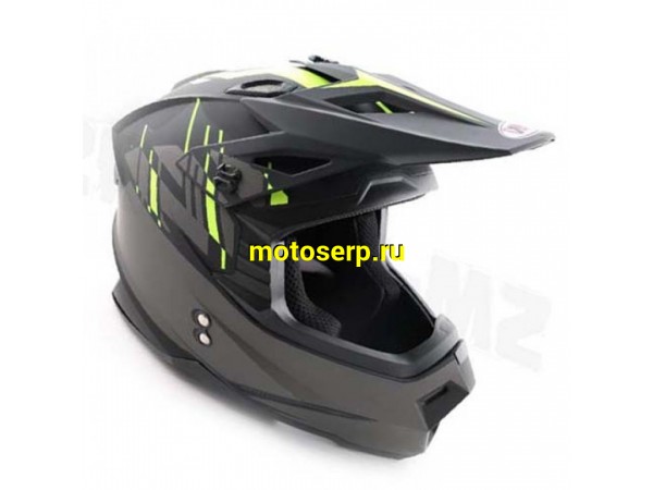 Купить  Шлем Кросс Ataki MX801 Strike Hi-Vis желтый/черный матовый  р-р M 1150гр (шт)  (SM 020229-880-3242  купить с доставкой по Москве и России, цена, технические характеристики, комплектация фото  - motoserp.ru