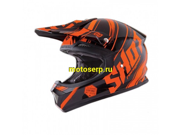 Купить  ====Шлем Кросс  SHOT RACE черно - оранжевый S  (шт) (0 купить с доставкой по Москве и России, цена, технические характеристики, комплектация фото  - motoserp.ru