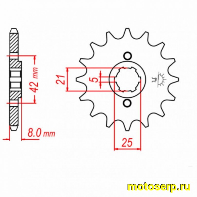 Купить  Звезда ведущая JTF575.16 JAPAN (шт) (0 купить с доставкой по Москве и России, цена, технические характеристики, комплектация фото  - motoserp.ru