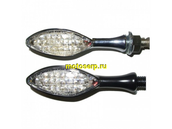 Купить  Поворотники EMGO мини CATEYE LED RABBIT EARS LIGHT SET хром L-90mm h-22mm (овал) 61-66220 TW (пар) (0 купить с доставкой по Москве и России, цена, технические характеристики, комплектация фото  - motoserp.ru