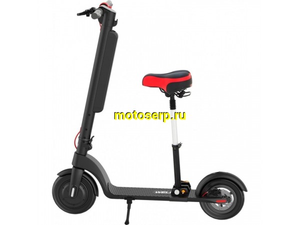 Купить  ====Самокат электро, электросамокат WELS X8  с сиденьем 350 Вт, 36 V, колеса 10", ЛИТИЕВЫЙ АККУМУЛЯТОР (шт)  купить с доставкой по Москве и России, цена, технические характеристики, комплектация фото  - motoserp.ru