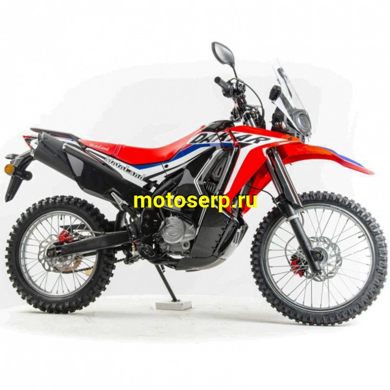 Купить  Мотоцикл внедорожный Motoland DAKAR 250 LT Тур-эндуро (ПТС) 21/18, 250сс , 165FMM, 4Т, возд.охл., карбюр., диск./диск (Бер) (шт) (ML 13390 купить с доставкой по Москве и России, цена, технические характеристики, комплектация фото  - motoserp.ru