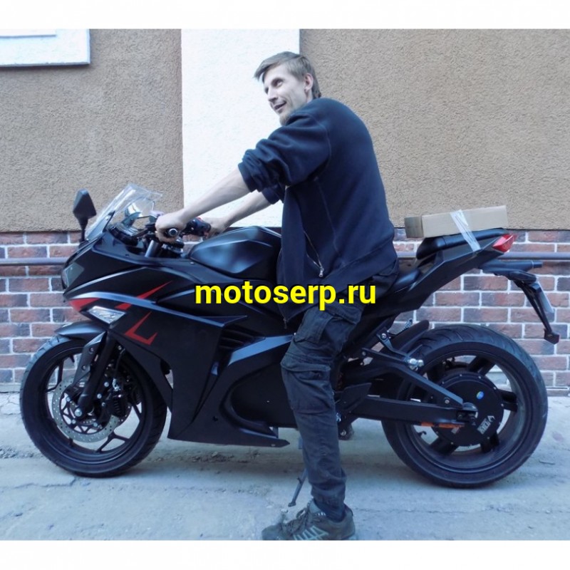 Купить  Электромотоцикл Kawasaki Ninja (Кавасаки Ниндзя) 4000W, ЛИТИЕВЫЙ аккум, торм. диск./диск.,кол. 17"/17"  (шт) (MOTO-SKUTER купить с доставкой по Москве и России, цена, технические характеристики, комплектация фото  - motoserp.ru