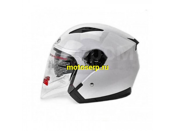 Купить  Шлем открытый  со стеклом Ataki JK526 SOLID белый глянцевый S (шт) (SM 823-4183 купить с доставкой по Москве и России, цена, технические характеристики, комплектация фото  - motoserp.ru
