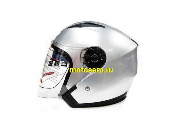 Купить  Шлем открытый  со стеклом Ataki JK526 SOLID серебристый глянцевый M (шт) (SM 823-5054 купить с доставкой по Москве и России, цена, технические характеристики, комплектация фото  - motoserp.ru