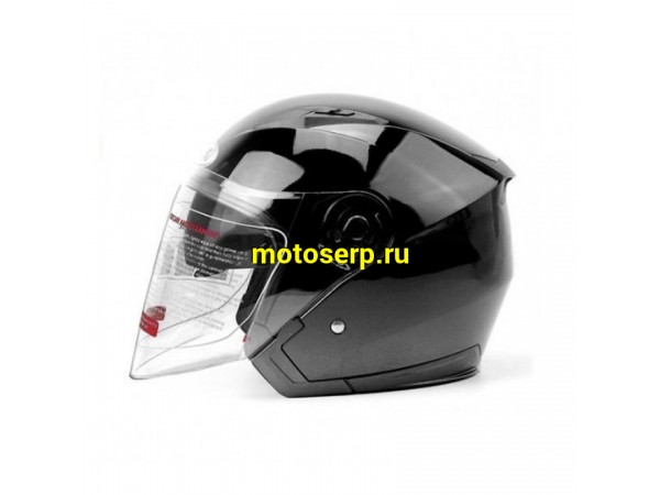 Купить  Шлем открытый  со стеклом Ataki JK526 SOLID черный глянцевый S (шт) (SM 823-4654 купить с доставкой по Москве и России, цена, технические характеристики, комплектация фото  - motoserp.ru
