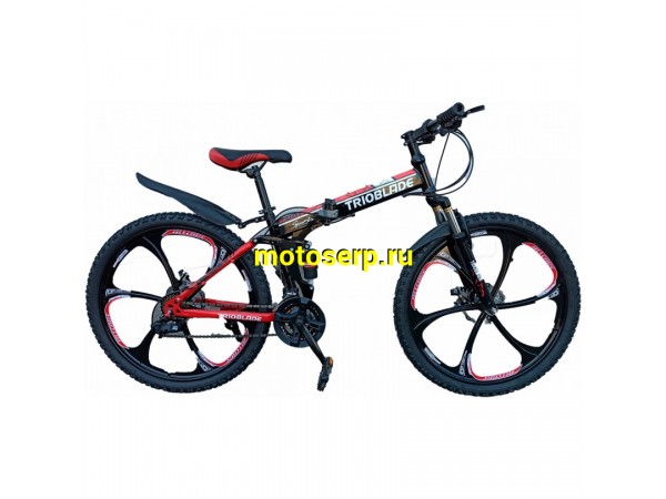 Купить  ====TRIOBLADE BICYCLE MT-82 (Троиблейд Бэйсик) 26"; 24ск; рама-сталь; тормоз-Disk; двухподвес складной; ЛИТЫЕ ДИСКИ (шт) (Кит купить с доставкой по Москве и России, цена, технические характеристики, комплектация фото  - motoserp.ru