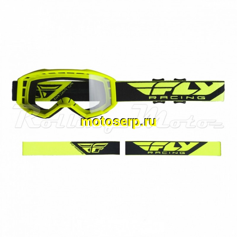 Купить  ====Очки мото Кросс FLY RACING FOCUS Hi-Vis жёлтые 2019 (шт) (SM 604-8968 купить с доставкой по Москве и России, цена, технические характеристики, комплектация фото  - motoserp.ru