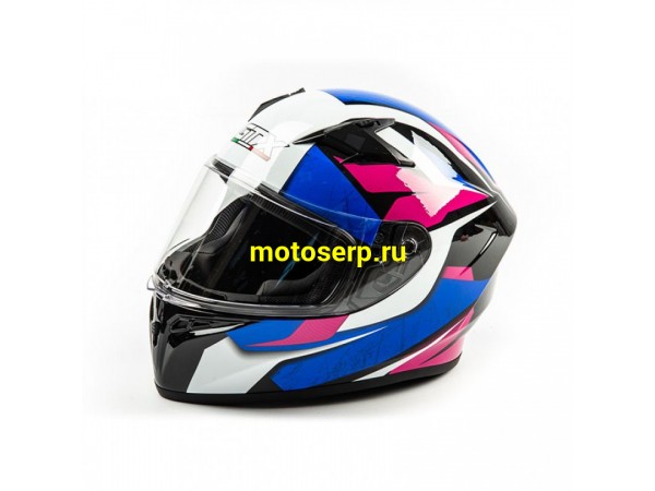 Купить  Шлем закрытый GTX 578 (XL) #3 BLACK/PINK BLUE WHITE (шт) (0 купить с доставкой по Москве и России, цена, технические характеристики, комплектация фото  - motoserp.ru