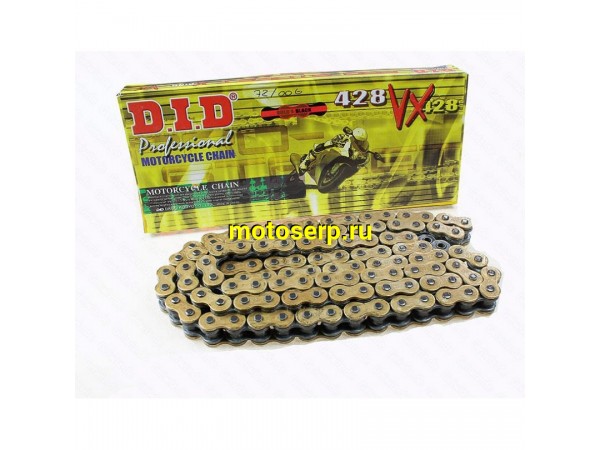 Купить  Цепь приводная (428х120) DID 428VX G&B X-Ring С САЛЬНИКОМ (шт) (428VXGB120 (JP купить с доставкой по Москве и России, цена, технические характеристики, комплектация фото  - motoserp.ru