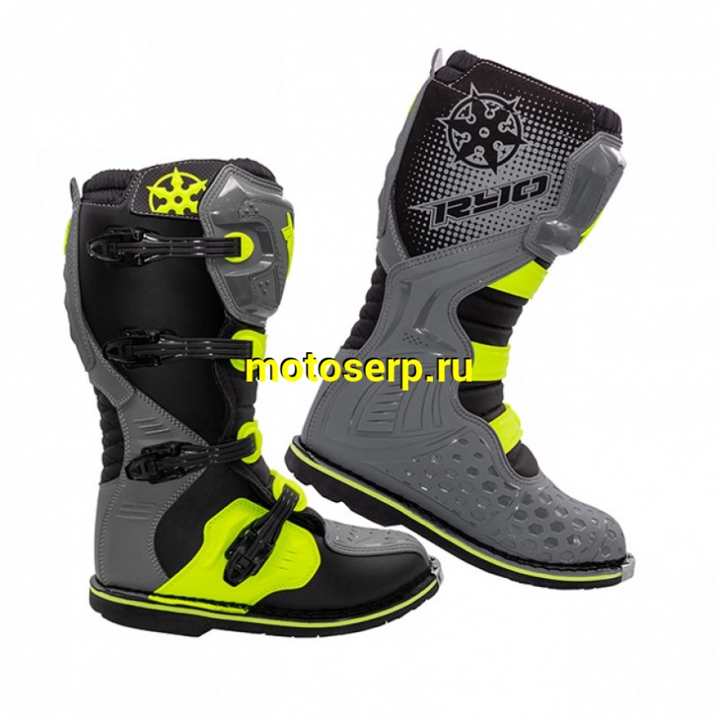 Купить  Мотоботы кросс. RYO Racing MX3 (защ. голени), серые 42" (Ч/З) (пара) (Regul 304402-4 купить с доставкой по Москве и России, цена, технические характеристики, комплектация фото  - motoserp.ru