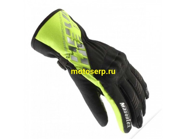 Купить  Перчатки Masontex M36 зимние Черный/лайм (L) (пар)  (Regul 304174-10 купить с доставкой по Москве и России, цена, технические характеристики, комплектация фото  - motoserp.ru