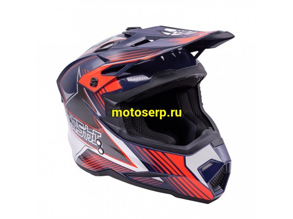 Купить  Шлем Кросс KIOSHI Holeshot 801 (реплика Shoei VFX-WR) cиний/ серый р-р M  (шт) (Regul 304171-26 купить с доставкой по Москве и России, цена, технические характеристики, комплектация фото  - motoserp.ru