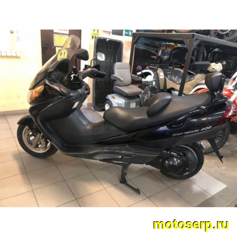 Купить  ====Максискутер SUZUKI SkyWave 400 2003г.в. Из Японии,без пробега по РФ купить с доставкой по Москве и России, цена, технические характеристики, комплектация фото  - motoserp.ru