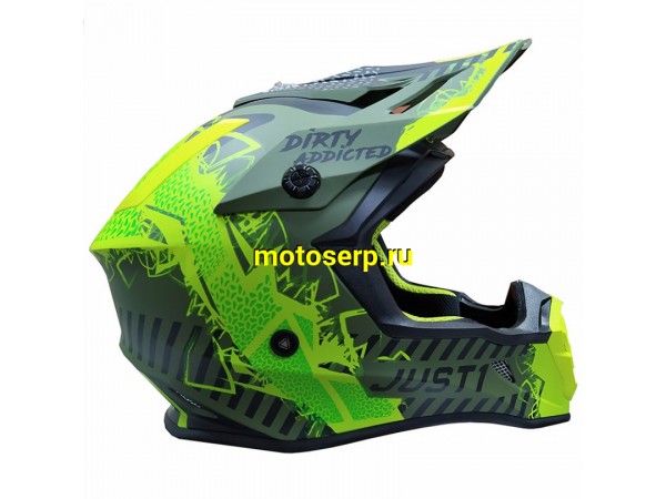 Купить  Шлем Кросс JUST1 J38 MASK Hi-Vis желтый/черный/хаки матовый (2021) M (шт)  (SM 941-2902 купить с доставкой по Москве и России, цена, технические характеристики, комплектация фото  - motoserp.ru
