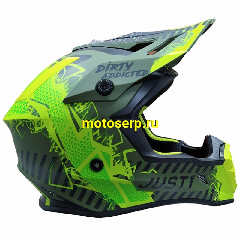 Купить  Шлем Кросс JUST1 J38 MASK Hi-Vis желтый/черный/хаки матовый (2021) L (шт)  (SM 941-4113 купить с доставкой по Москве и России, цена, технические характеристики, комплектация фото  - motoserp.ru