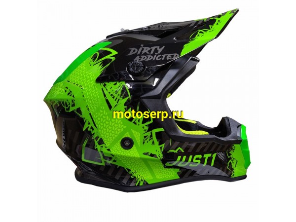Купить  Шлем Кросс JUST1 J38 MASK Hi-Vis зеленый/серый/черный глянцевый (2021) M (шт)  (SM 941-6305 купить с доставкой по Москве и России, цена, технические характеристики, комплектация фото  - motoserp.ru