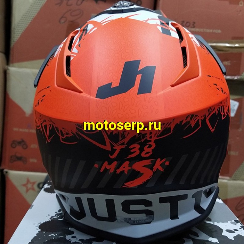 Купить  Шлем Кросс JUST1 J38 MASK Hi-Vis оранжевый/серый/черный матовый (2021) M (шт)  (SM 941-8187 купить с доставкой по Москве и России, цена, технические характеристики, комплектация фото  - motoserp.ru