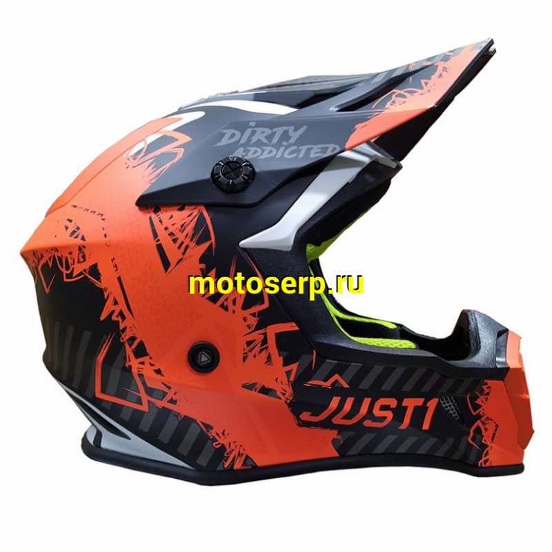 Купить  Шлем Кросс JUST1 J38 MASK Hi-Vis оранжевый/серый/черный матовый (2021) XL (шт)  (SM 941-2882 купить с доставкой по Москве и России, цена, технические характеристики, комплектация фото  - motoserp.ru