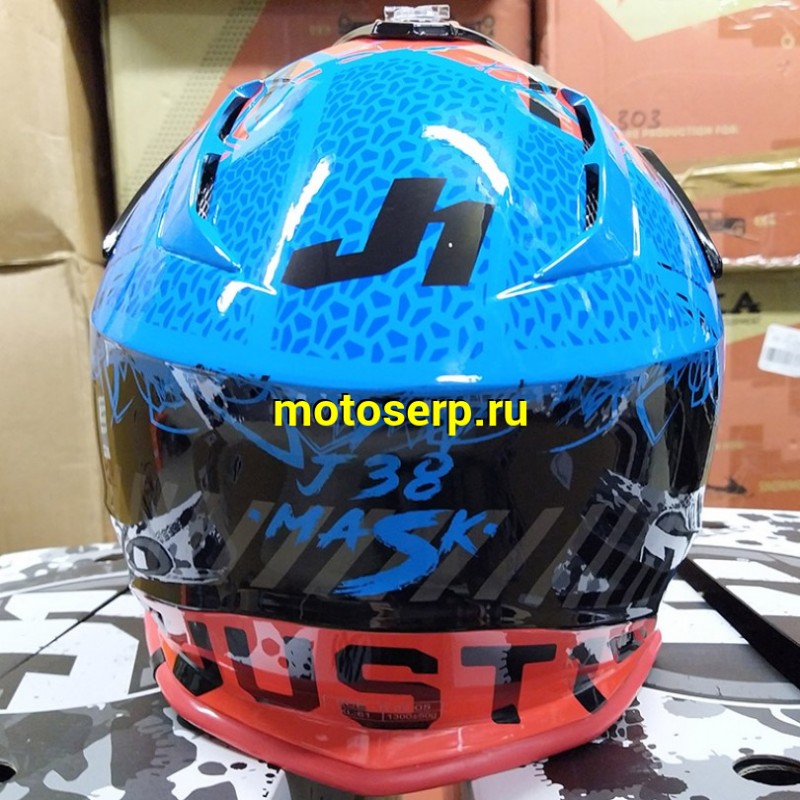 Купить  ====Шлем Кросс JUST1 J38 MASK синий/красный/черный глянцевый (2021) S (шт)  (SM 941-7547 купить с доставкой по Москве и России, цена, технические характеристики, комплектация фото  - motoserp.ru