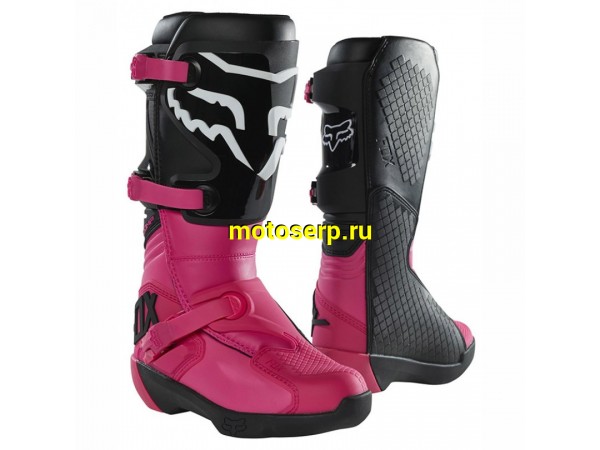 Купить  Мотоботы кросс. Fox Comp Womens Boot Black/Pink 6; р-р 37.5" (27690-285-6) женские (Ч/З) (пара) (УТ-00008775 купить с доставкой по Москве и России, цена, технические характеристики, комплектация фото  - motoserp.ru