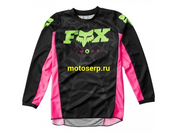 Купить  Джерси (футболка для мотокросса) Fox 180 Venin Youth Jersey Black YM (24857-001-YM) подростковая (шт) (Fox УТ-00003924 купить с доставкой по Москве и России, цена, технические характеристики, комплектация фото  - motoserp.ru