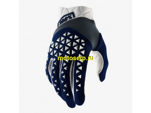 Купить  ====Перчатки 100% Airmatic Glove Navy/Steel/White L (10012-412-12) (пар)  (0 купить с доставкой по Москве и России, цена, технические характеристики, комплектация фото  - motoserp.ru