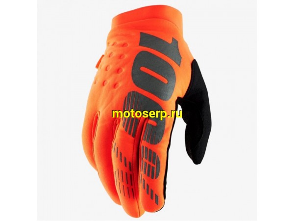 Купить  Перчатки 100% Brisker Glove Fluo Orange/Black S (10016-260-10) (пар)  (Fox УТ-00022168 купить с доставкой по Москве и России, цена, технические характеристики, комплектация фото  - motoserp.ru