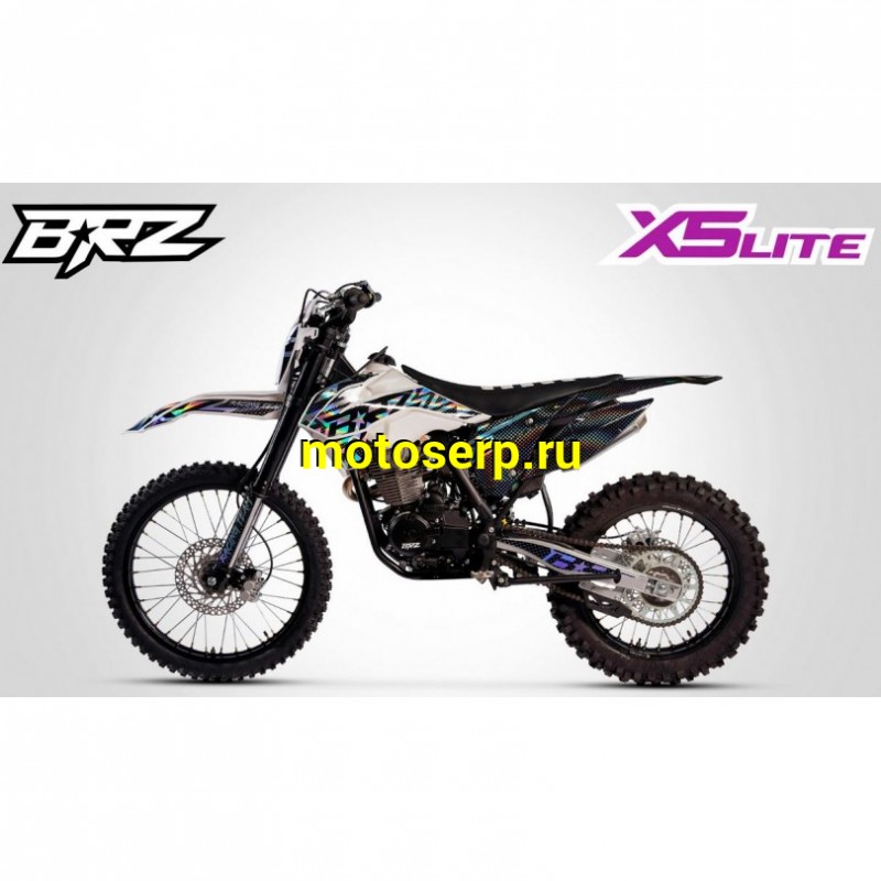 Купить  ====Мотоцикл Кросс/Эндуро BRZ X5 LITE 250 White (спортинв), 21/18, 250cc, 172FMM, 4T, возд. охлажд.,диск/диск, (зал) (шт) купить с доставкой по Москве и России, цена, технические характеристики, комплектация фото  - motoserp.ru