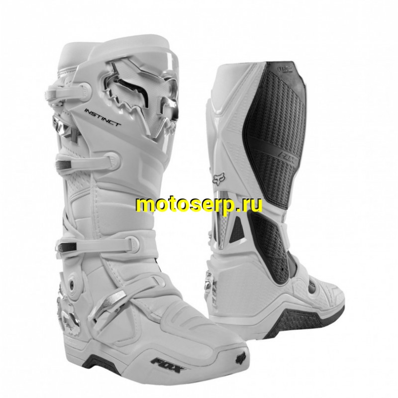 Купить  Мотоботы кросс. Fox Instinct Boot White/Silver 10; р-р 44" (модель 2020г) (22756-548-10) (NQ) (пара) (Fox Н59502 купить с доставкой по Москве и России, цена, технические характеристики, комплектация фото  - motoserp.ru