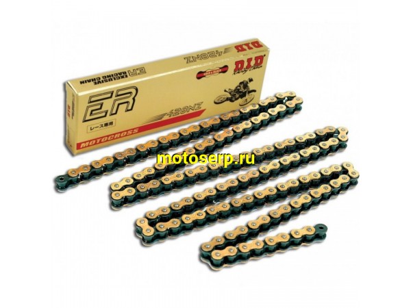 Купить  Цепь приводная (428х124) DID 428NZ G&R ER золотая 428NZGB124 JP(шт) купить с доставкой по Москве и России, цена, технические характеристики, комплектация фото  - motoserp.ru