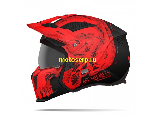 Купить  Шлем открытый байк MT TR902XSV STREETFIGHTER SV DARKNESS A5 MATT RED (M) (шт) (0 купить с доставкой по Москве и России, цена, технические характеристики, комплектация фото  - motoserp.ru