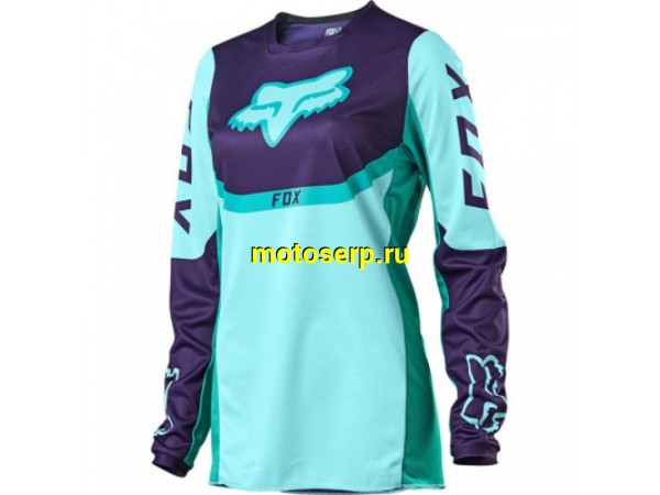 Купить  Джерси (футболка для мотокросса) Fox 180 Voke Youth Girls Jersey Flow Aqua YXL (25866-246-YXL) подростковая (шт) (Fox УТ-00009026 купить с доставкой по Москве и России, цена, технические характеристики, комплектация фото  - motoserp.ru