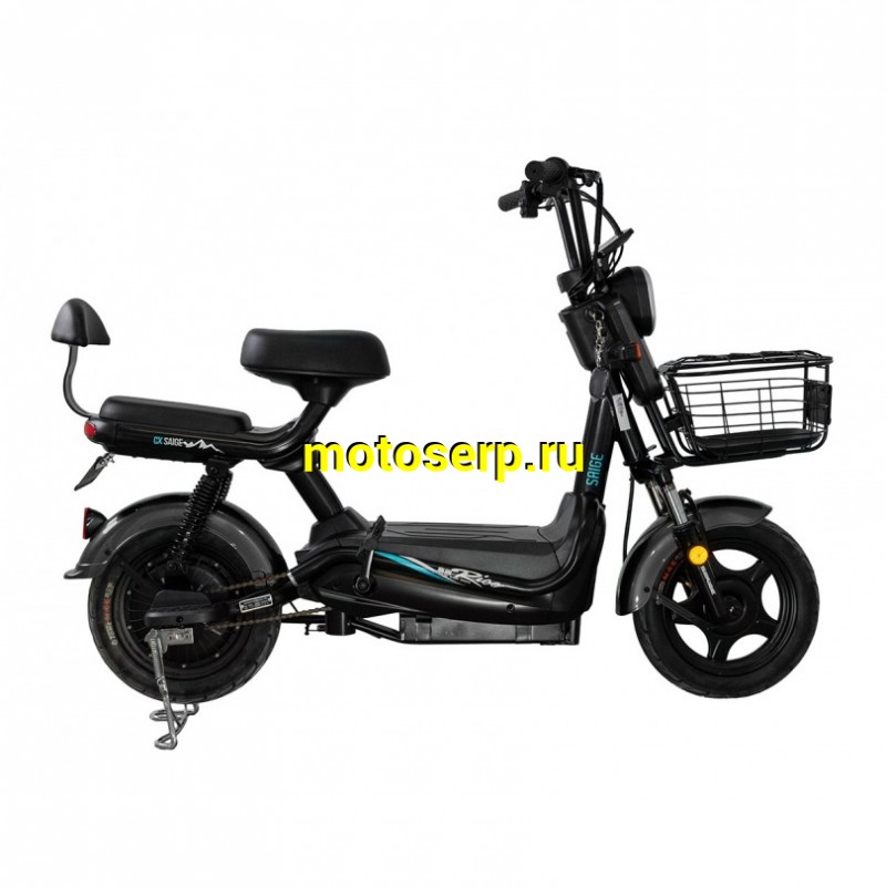 Купить  Электроскутер REGULMOTO SAIGE 350 Вт 48V 20Ah.,колеса 10", два аморт.,тормоза барабан. мех.ЧЕРНЫЙ (шт)  купить с доставкой по Москве и России, цена, технические характеристики, комплектация фото  - motoserp.ru