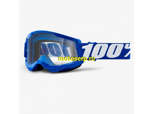 Купить  ====Очки мото Кросс 100% Strata 2 Goggle Blue / Clear Lens (50421-101-02) (шт)  (0 купить с доставкой по Москве и России, цена, технические характеристики, комплектация фото  - motoserp.ru